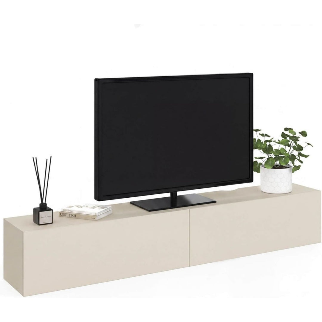 Console TV gris, 180 x 30 x 30 2 portes