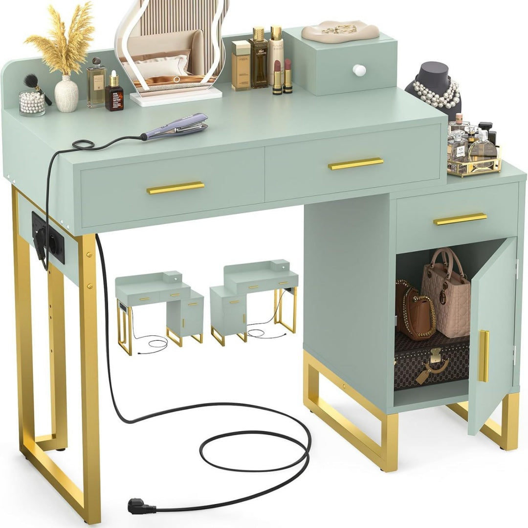 Coiffeuse gris clair pour le bureau