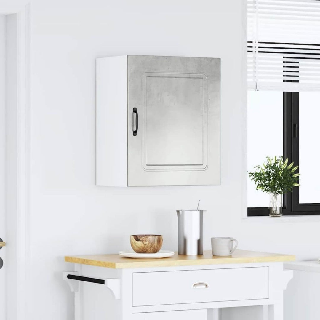 Armoire colonne gris clair design contemporain