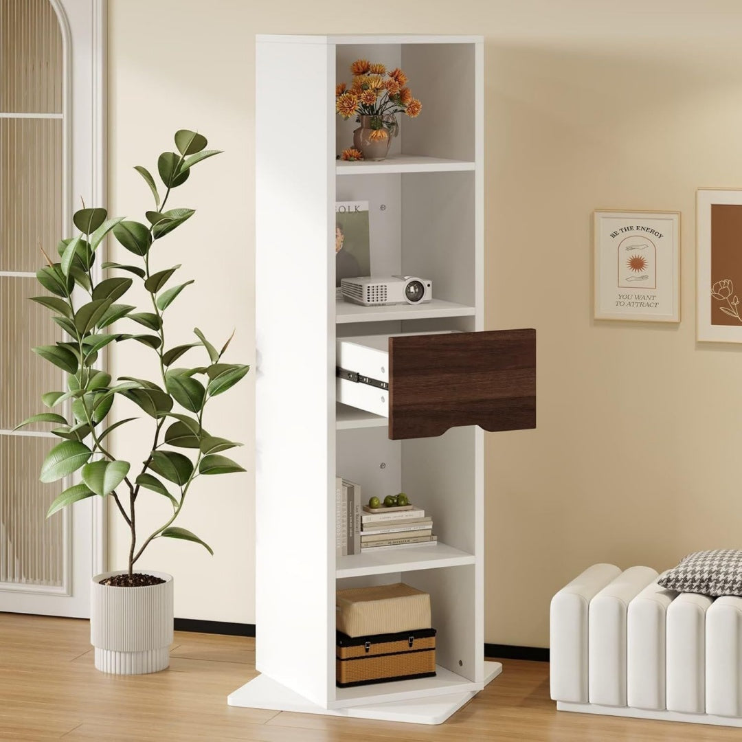 Armoire vitree marron MDF 45 cm, rangement design moderne