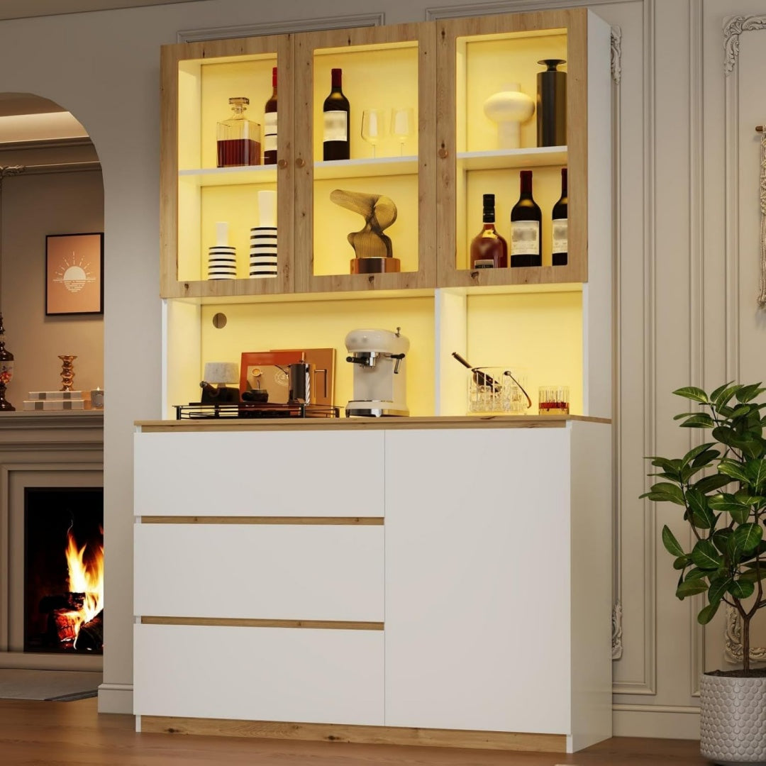 Armoire gain de place 200 cm de haut marron