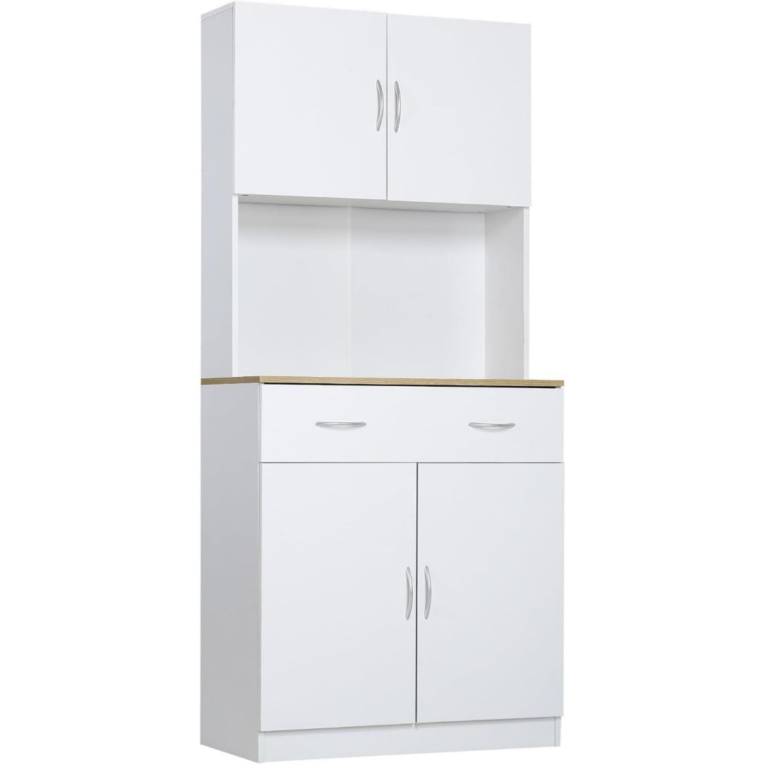 Buffet grand espace de rangement gris clair 4 portes