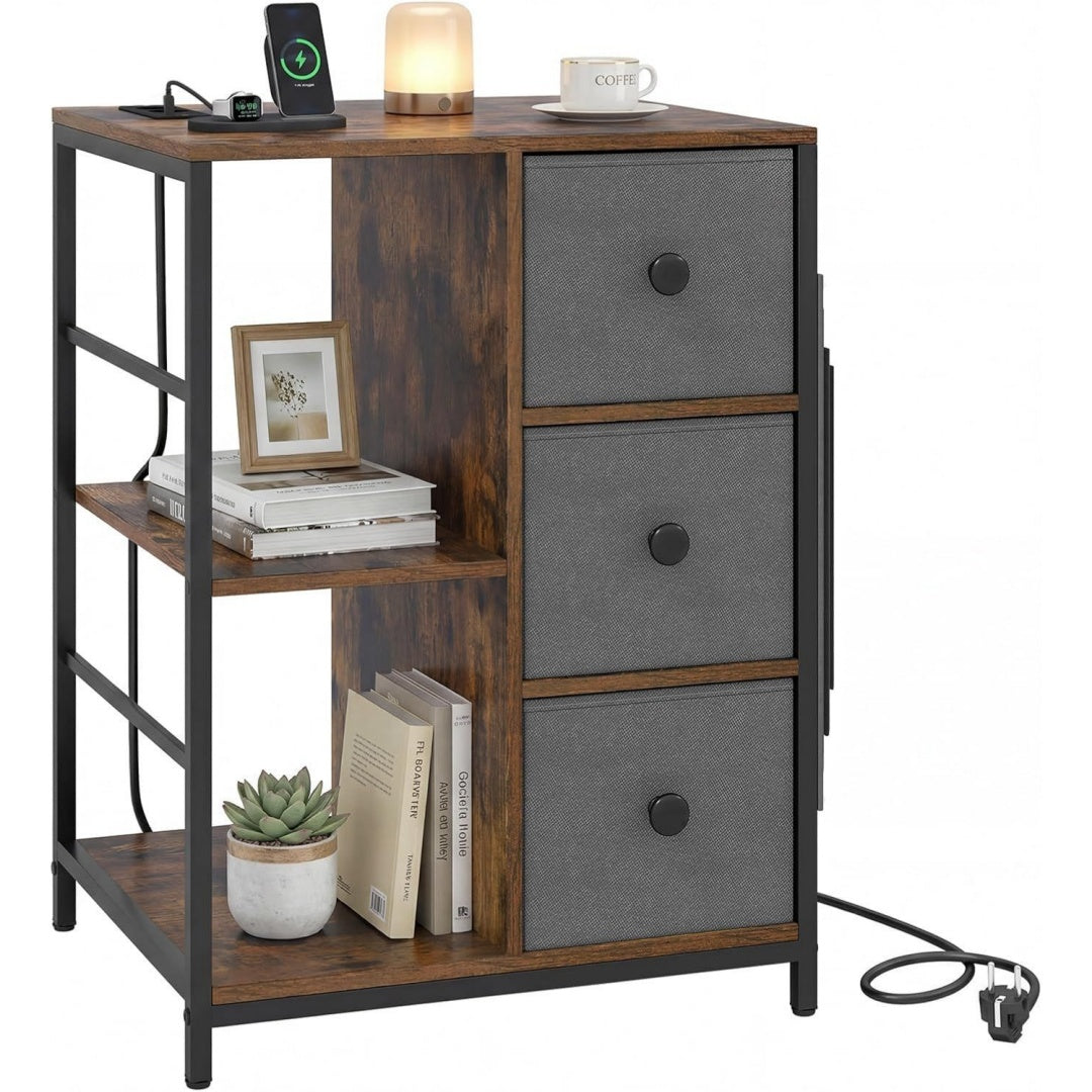 Chiffonnier pour dressing gris fonce industriel