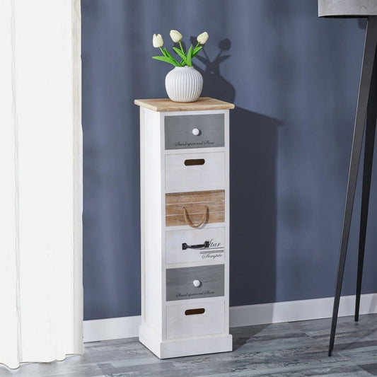 Coffre a tiroirs rangement Bleue rustique