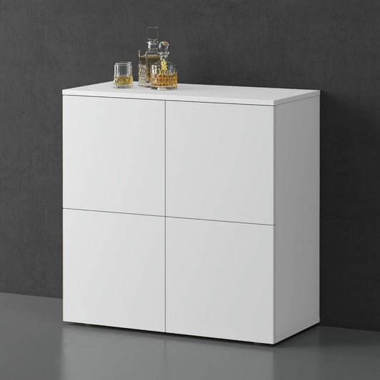 Commode gris avec 4 portes