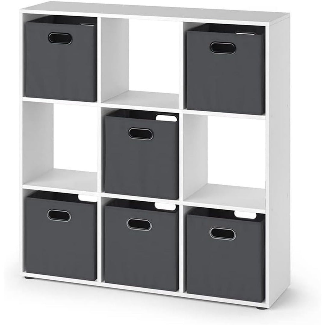 Bibliotheque d'appoint gris en plastique 29 x 104 x 108 cm