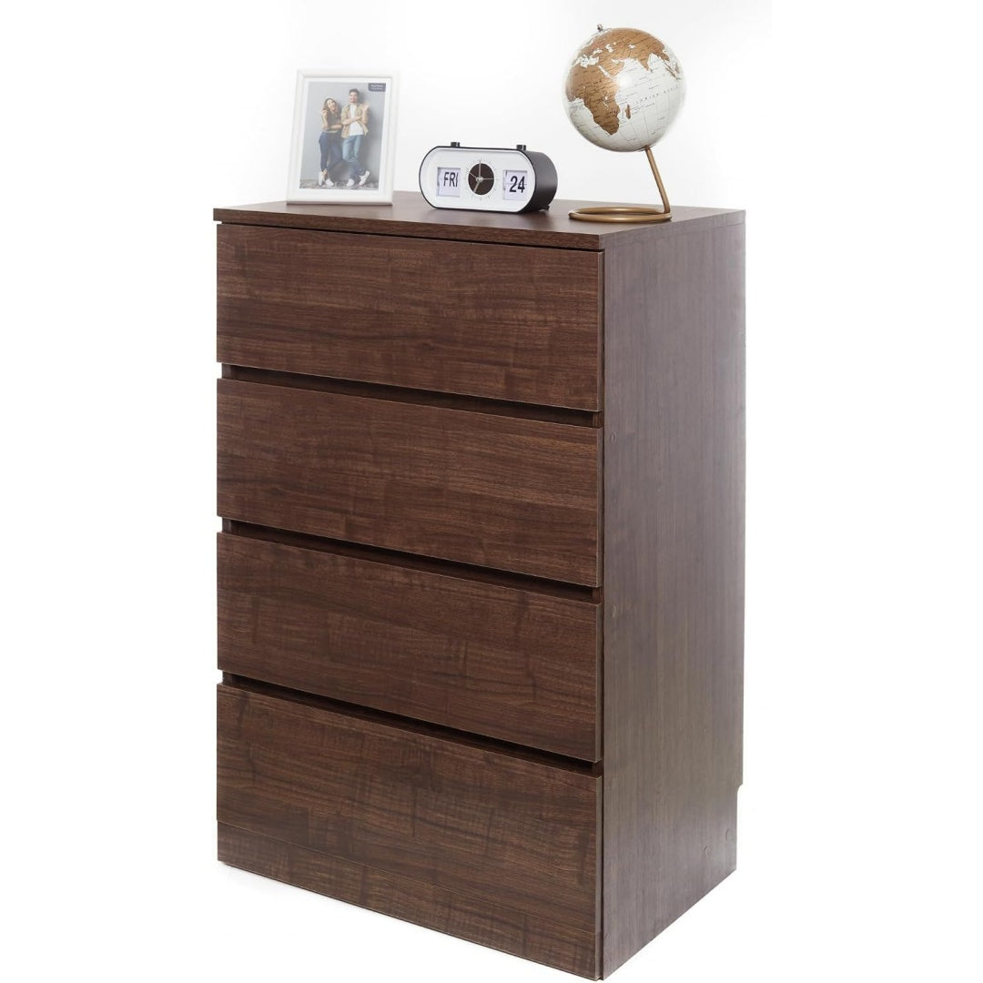 Chiffonnier bordeaux caractere boheme 4 tiroirs