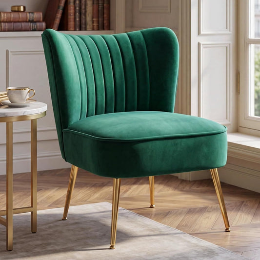 En acier fauteuil marron style scandinave