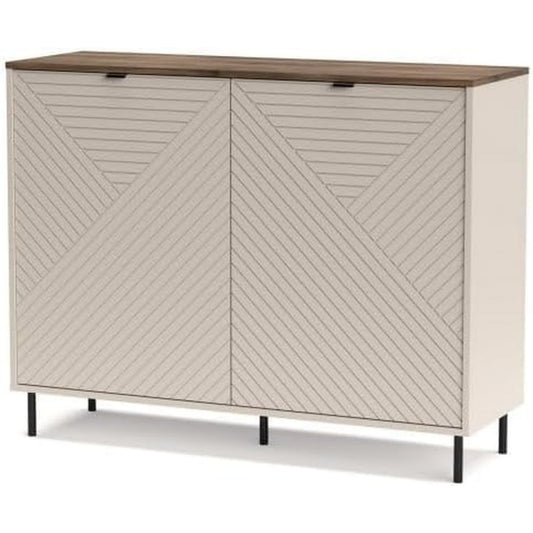 Commode Grise finition metal etagere ouverte