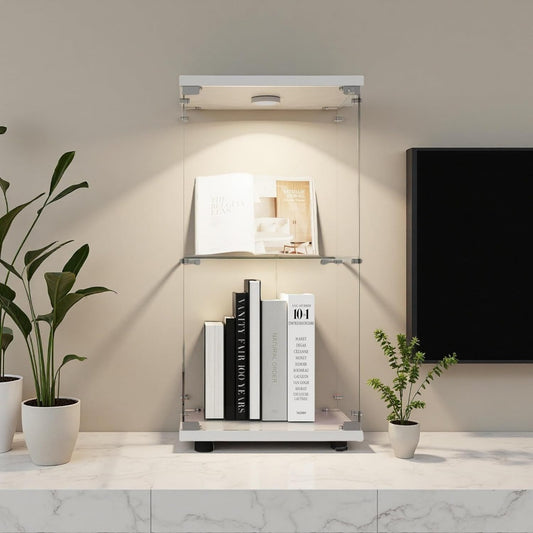 Polyvalent, armoire vitree marron en bois 1 porte