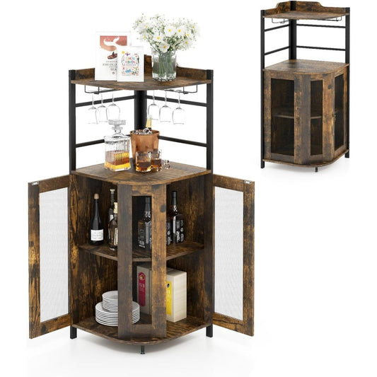 Gris clair porte-bouteilles style industriel en verre