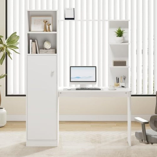 Gris clair bibliotheque esprit rustique avec 4 etageres