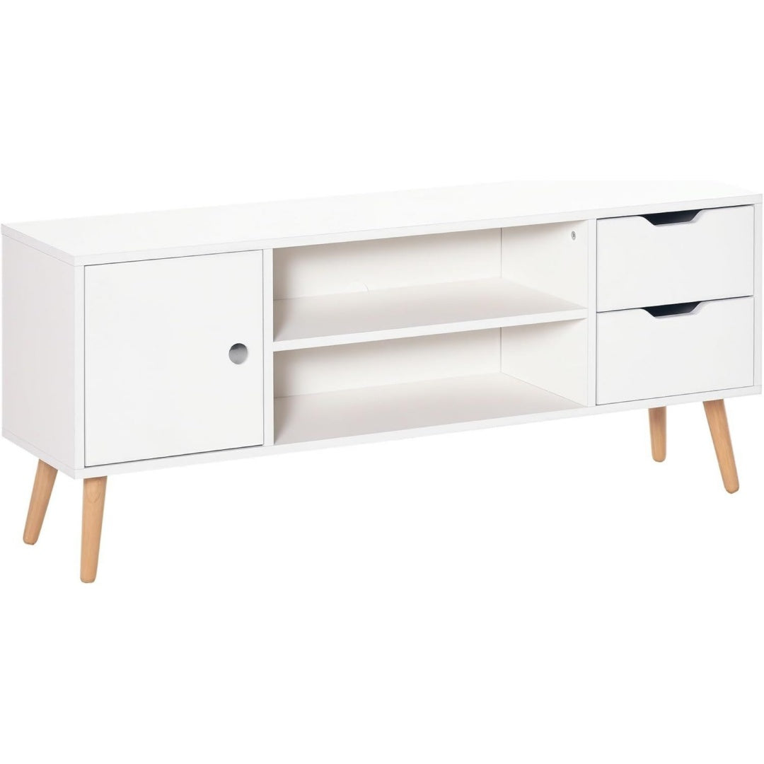 Petit meuble TV en bois massif et pin