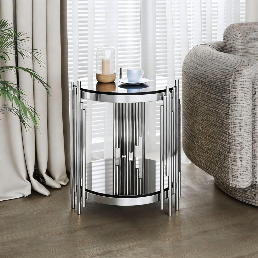 elegante table basse gris 45 x 45 x 55 cm