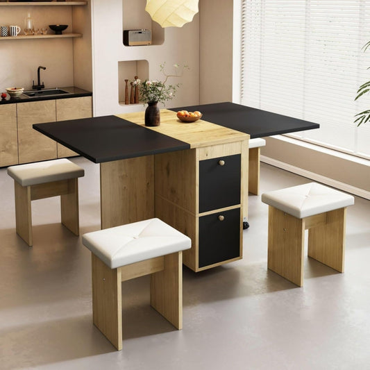 Marron ensemble salle a manger 120 x 80 x 75 cm