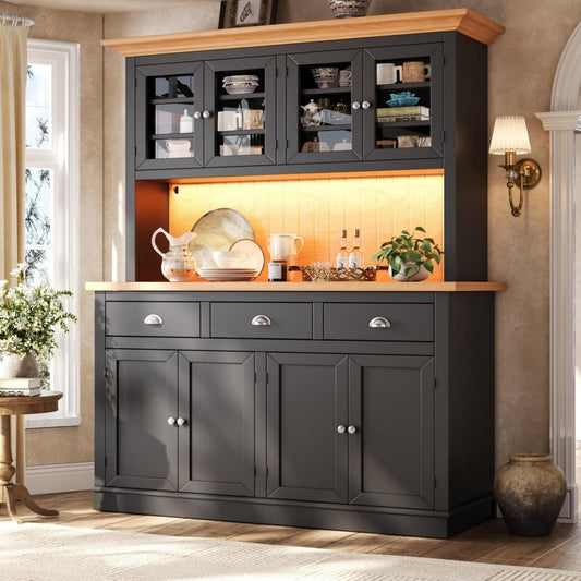 Buffet contemporain gris fonce securite renforcee