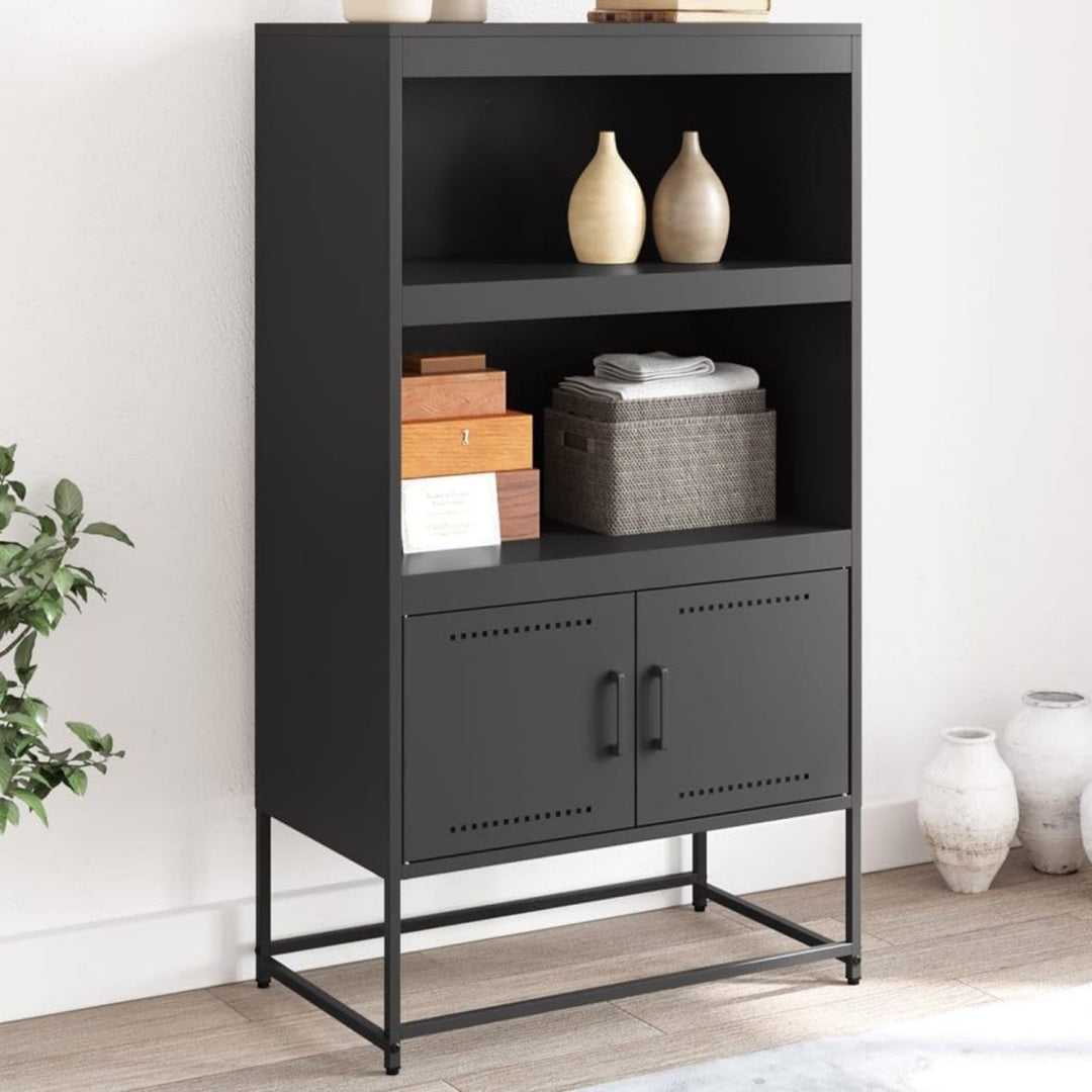 Buffet structure en acier 2 niches gris