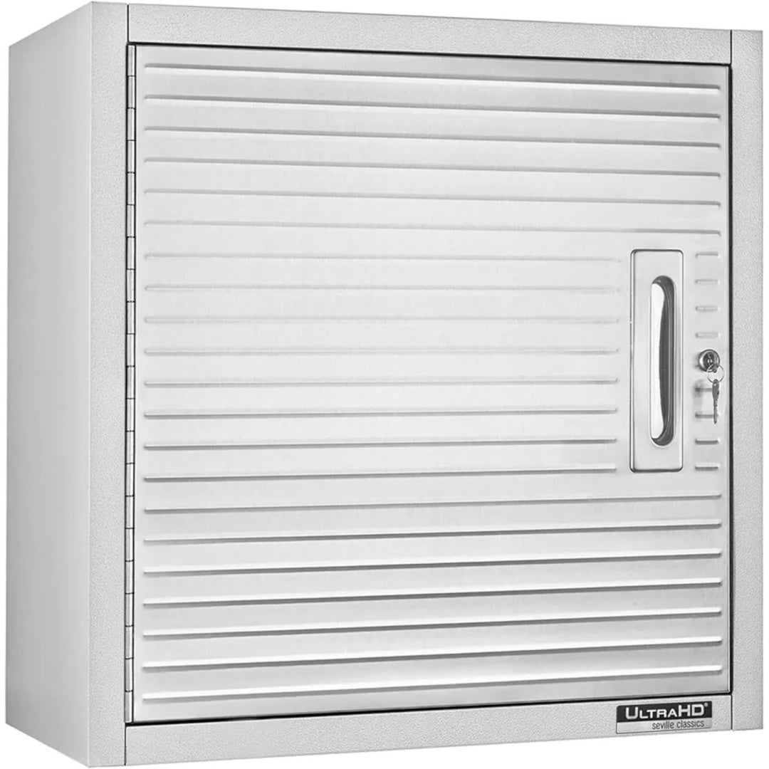 Meuble gris clair structure en acier pour la chambre