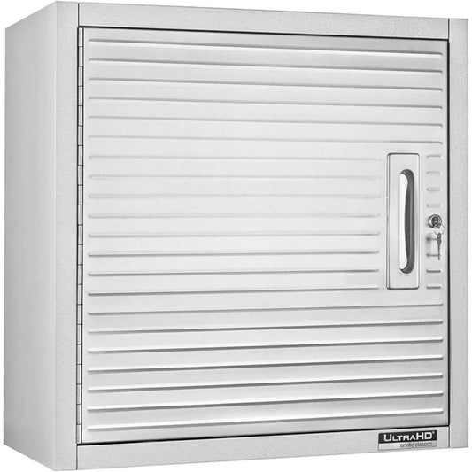 Meuble gris clair structure en acier pour la chambre